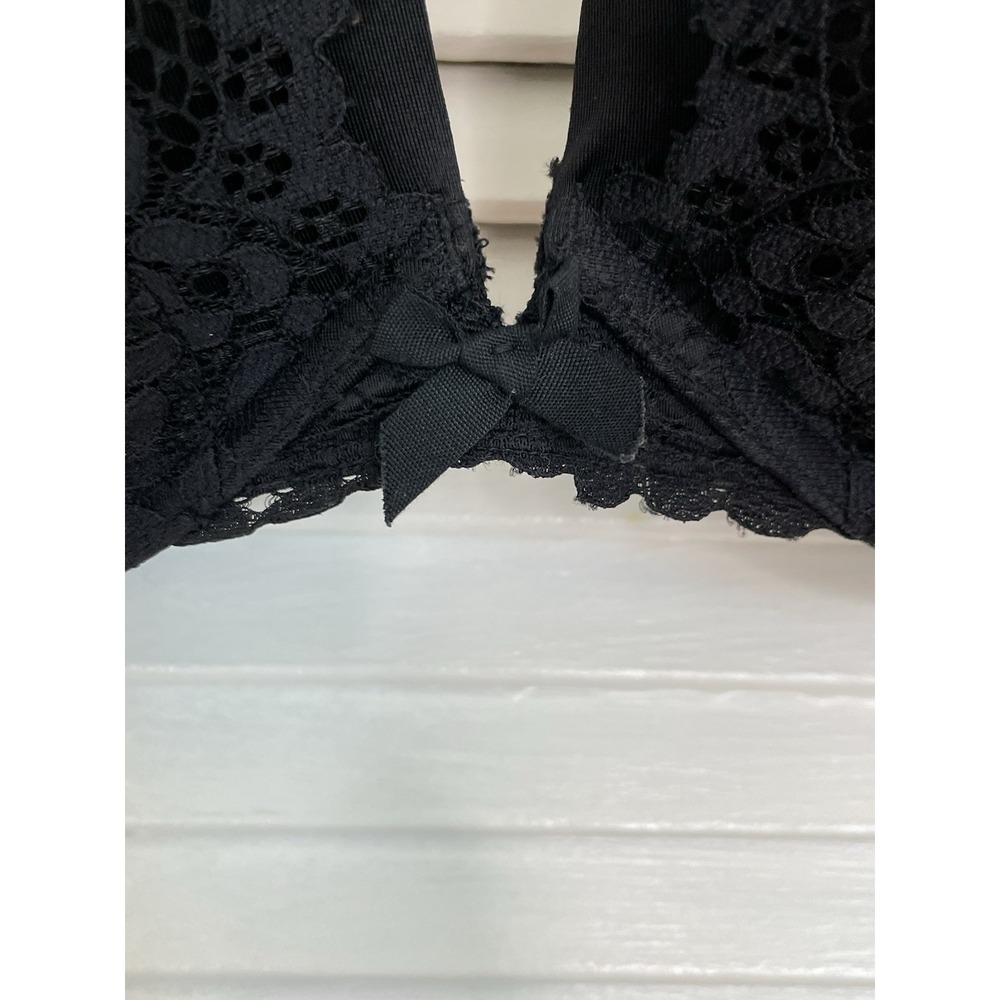 Victoria Secret Bra 38DD Black Push Up Bra Very Sexy Push-Up Lacy - Picture 3 of 8